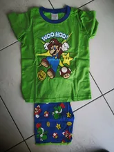 Bebé Conjunto de pijama de verano de los niños de manga corta ropa de dormir de algodón dibujo de Spider-Man pijama de Mickey niñas lindos conjuntos de prendas