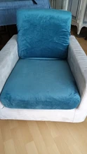 Seat-Cover Cushion Couch Sofa Velvet Elastic Living-Room Solid-Color Soft 