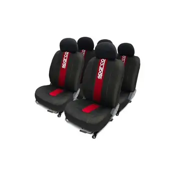 

Full set seat covers black with network stripes Sparco for car.