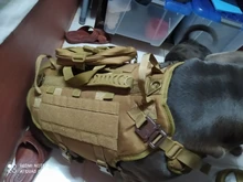 Vest Pouches Pet-Harness Dogs No-Pull Training Molle Military Hiking Tactical Large Medium