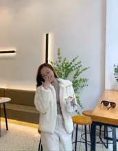 Abrigo de piel de conejo para mujer, chaqueta de piel sintética cómoda, color blanco cálido, manga larga, abrigo de piel Artificial de gran tamaño, Invierno 2020