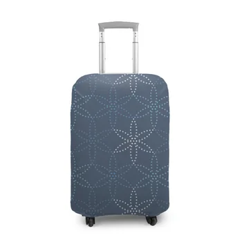 

Case for a suitcase 3D blue pattern with a pattern