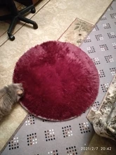 Round Rug Carpets Living-Room-Decor Modern-Mats Bedroom Faux-Fur Fluffy Shaggy-Area Long