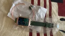 Relojes elegantes con correa de cuero para Mujer, pulsera de cuarzo a la moda, conjunto de negocios, 2 uds., envío directo