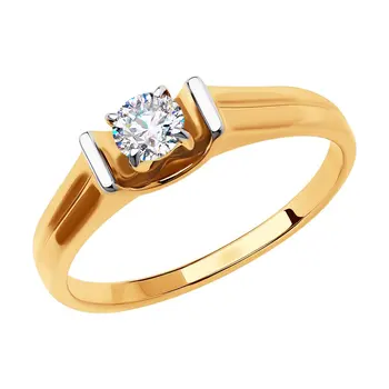 

Sokolov ring in Gold with cubic zirconia, fashion jewelry, gold, 585, women's male