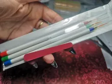 3 unids/set delineador para decoración de uñas pintura bolígrafo 3D consejos de acrílico DIY pinceles para Gel UV Kit de dibujo de línea de diseño francés de herramienta de la manicura