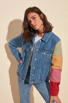 

Trendyol Sleeve Detail Denim Jacket TWOSS20CE0143