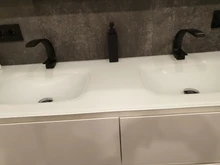 Tap Bathroom Faucet Crane Washbasin Black Curved-Basin Hot-Water-Mixer Chrome Bronze