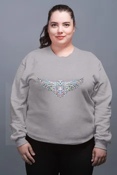 

Angemiel Wear Colorful Pattern Owl Gray Female Sweatshirt