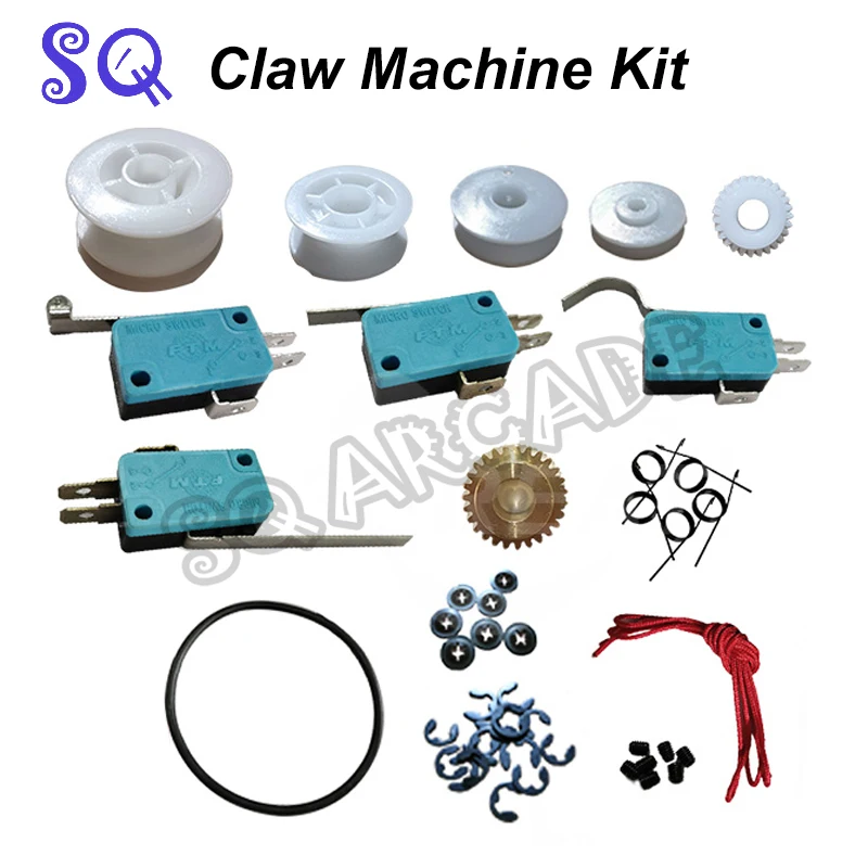 4Pcs Crane Machine Gear Plastic Arcade Game Amusement Doll Machine Gear Rubber Belt Gift Machine Parti Accessorie