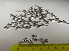 10 Uds rama encantos de Color plata antigua rama encantos colgantes para pulseras de abalorios de hojas joyería