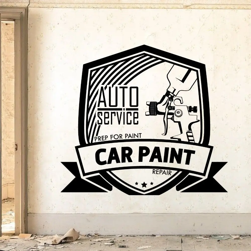 Auto Service Car Paint Wall Art Sticker Decal For Auto Garage Shop