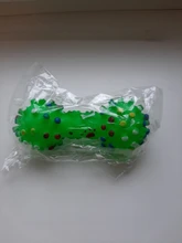 1pcs Pet Dog Cat Puppy Sound Polka Dot Squeaky Toy Rubber Dumbbell Chewing Funny Toy