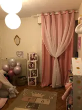 Princess Curtains Cloth Tulle Bedroom Stars Living-Room Korean Double-Pink for Hollow