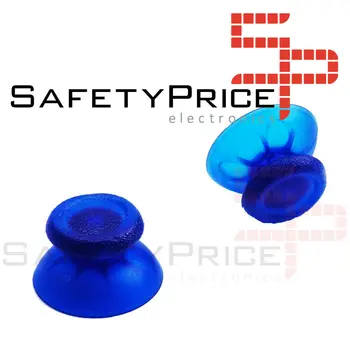 

2x JOYSTICK PS4 analog knob THUMB STICK buttons R3 L3 transparent blue