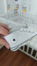 Zapatillas clásicas de lona para bebé, zapatos deportivos con estrella para recién nacido, para primeros pasos, antideslizantes