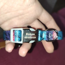 Dog-Collar Engraved Puppy-Name Floral Pet Personalized Airuidog Free Small Large Medium