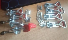 Herramientas de pinza de tracción antideslizante, caja de herramientas ajustable, pestillo de palanca de Metal, 198Lbs, 90kg, Abrazadera de liberación rápida