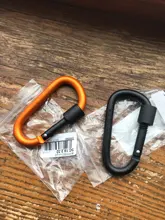 Mosquetón de aleación de aluminio con forma de anillo en D, gancho para llavero, hebilla para acampar al aire libre