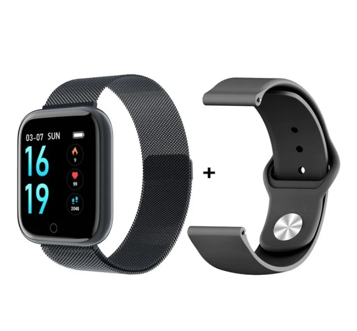 Smart watch Q1 waterproof with removable strap(Black