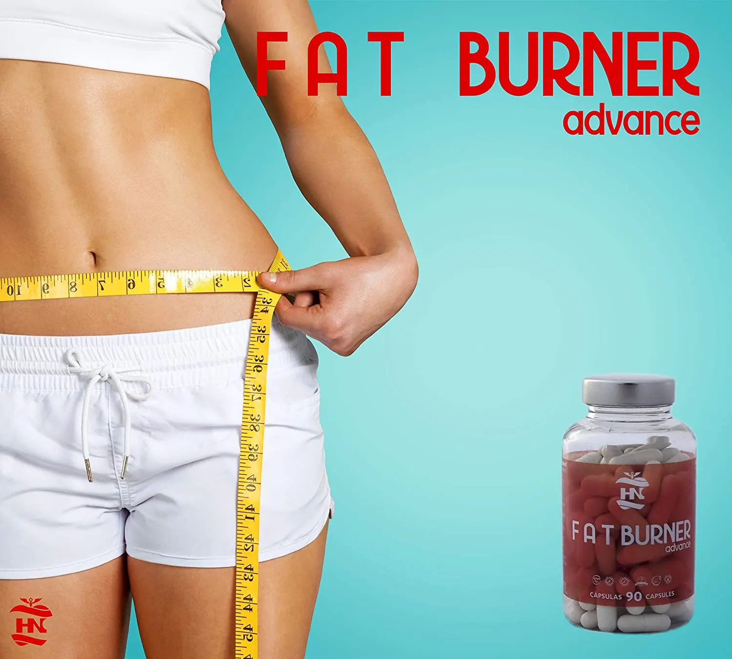 Fat Burner Advance, powerful Abdominal burn. 90 gluten-free burning pills I for Keto weight loss diets