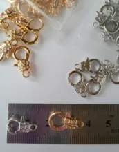 30 cierres de langosta de Metal de 16mm para collares pulseras ganchos Cierre de cadena accesorios artesanales para la fabricación de joyas DIY