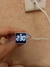 Mini voltímetro Digital redondo de 22mm, medidor de voltaje de CA 12-500V, Monitor de potencia, indicador LED, lámpara piloto, bricolaje
