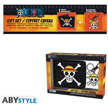 

One Piece - Pck Wallet + Keyring ''skull Luffy''