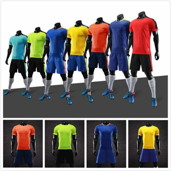 

Custom Soccer Jerseys+Shorts Sets Sport Training Sweatshirts Adult Youth Football Uniforms Quick Dry T-Shirts Suits Embroidered
