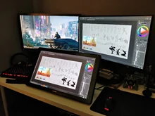 HUION 21.5 Inch Kamvas 22 Plus/Kamvas 22 Graphic Tablet Anti-glare Etched Glass Pen Tablets