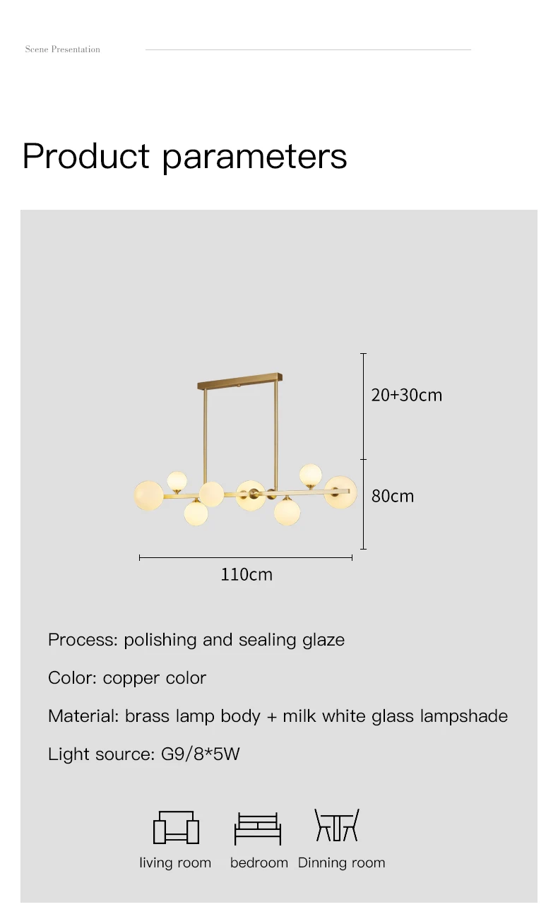New Modern Nordic Copper Design LED Chandelier For Dining Room Kitchen Living Room Bedroom Ceiling Pendant Lamp G9 Hanging Light crystal chandelier