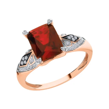 

Gold ring with rubies and diamonds sunlight sample 585