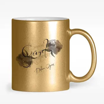 

Personalized My Beautiful Mom Design Gold Gilded Mug Cup-1