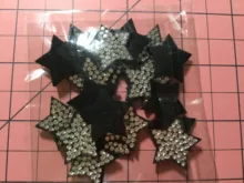 20pcs Cute star Patch Rhinestone Applique Sew on Patch for Clothing Dress Diy 