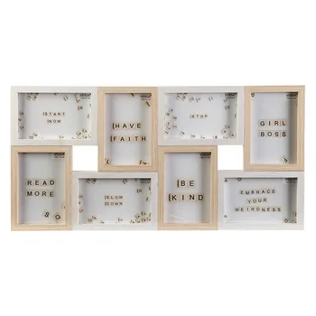 

Photo frame MDF Wood White (x8)