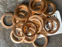 20 unidades de sello espaciador de Arandela de cobre de 10mm x 14mm x 1mm para tuberías, electrónica, productos para el hogar y aplicaciones biomédicas