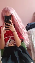 Pink Wigs Bangs Synthetic-Wig Wavy Hair Lolita Cosplay American Alan Eaton Long Women