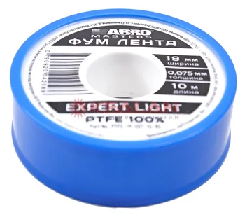 

Abro Masters ptfe-19-007-10-re FUM tape, dimensions: 0,075mm, 19mm, 10 m.