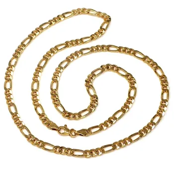 

18k gold chain hollow 60cm. Link 3x1 chain ac 10.85gr. Locking carabiner