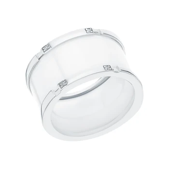

Silver ring with ceramics and cubic zirconia sunlight sample 925