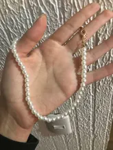 Collares de perlas simuladas con bolas pequeñas para mujer, 5 tamaños, cadena de clavícula femenina, regalos de joyería para el Día de San Valentín
