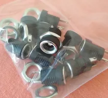 Conector de montura de Panel, adaptador de enchufe de 5,5mm y 2,1mm, 2 tipos de terminales, 3A, 12v, CC, 5,5x2,1, 10 Uds.