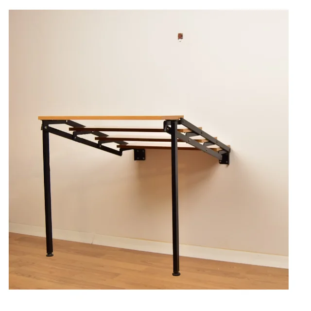 Tavolo Ribaltabile A Parete Salvaspazio - Legno, Per Cucina, Camera O Ufficio, Montaggio Facile - Foto 8