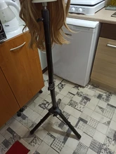 Alileader-soporte para pelucas, trípode para peluca con cabeza de bloque de lienzo, ajustable, kit para hacer peluca, TPins, regalo, 125Cm/60Cm