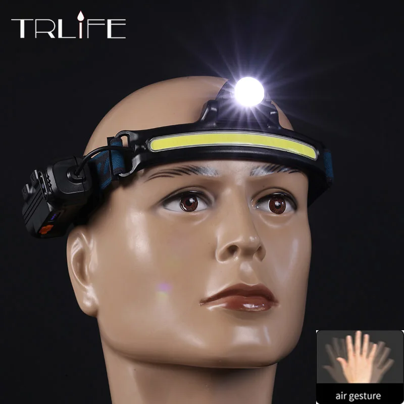 

Ultra Bright 10000MAH Inductive LED Headlight Sensor Head Lantern Headlamp USB Rechargeable Waterproof Running Fishing Light EDC