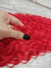 Noble rizado Ombre pelo mechones de cabello sintético Super largo rizado 1 Uds 28 -32 Rubio marrón mechones con extensiones de cabello