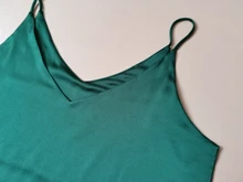 Top Women Tank-Tops Spaghetti-Strap White Cami Satin Silk Summer Camisole Basic V-Neck