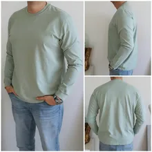 SIMWOOD 2021 primavera nueva camisetas de hombre de manga larga de color sólido 100% algodón o-Cuello tops de talla grande de alta calidad camiseta SJ150278