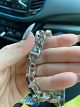 De moda simple exagerado de cadena de metal de Versión amplia de las mujeres pulseras de ins viento roja red mismo estilo de la joyería para las mujeres