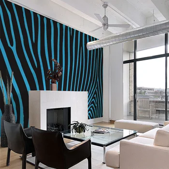 

Wall mural-Zebra pattern (turquoise)-200x154 cm